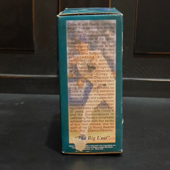 NEW IN BOX! Vintage 90s Hartland Cy Young Award Randy Johnson #51 Figure 4 of 4 - Picture 4 of 9